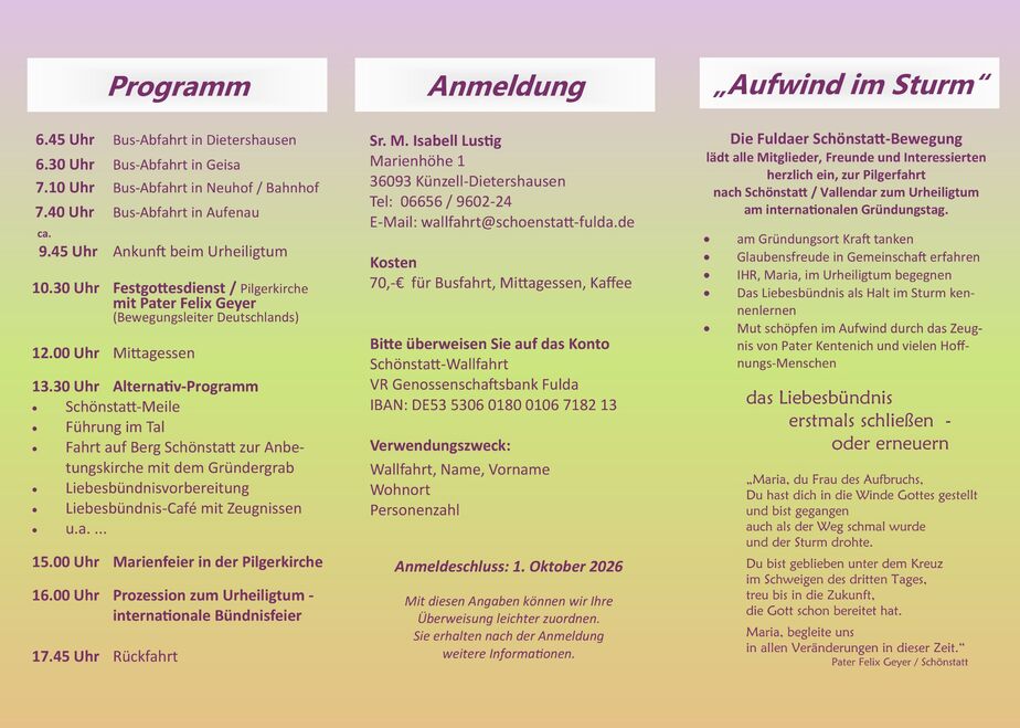 Wallfahrt nach Schönstatt B